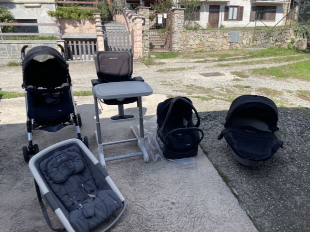 Trio Bebeconfort con seggiolone e sdraietta