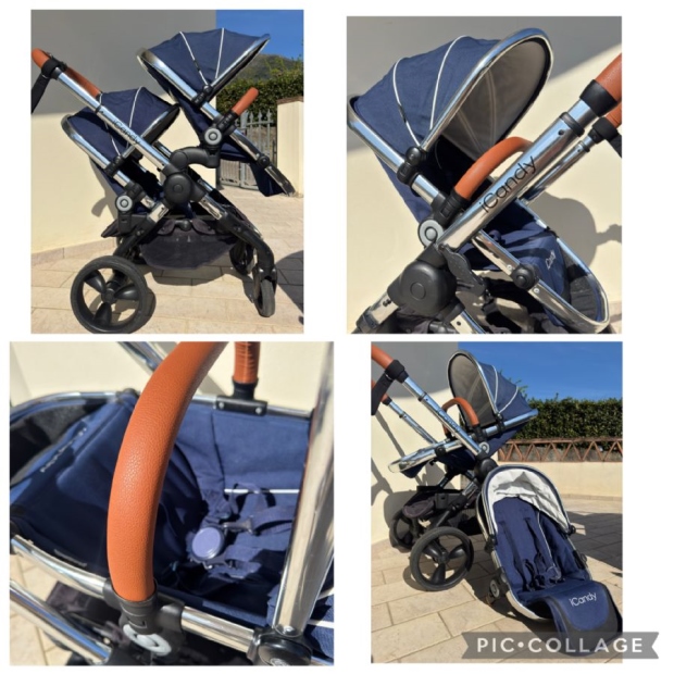 Icandy peach 3 royal blue single/double